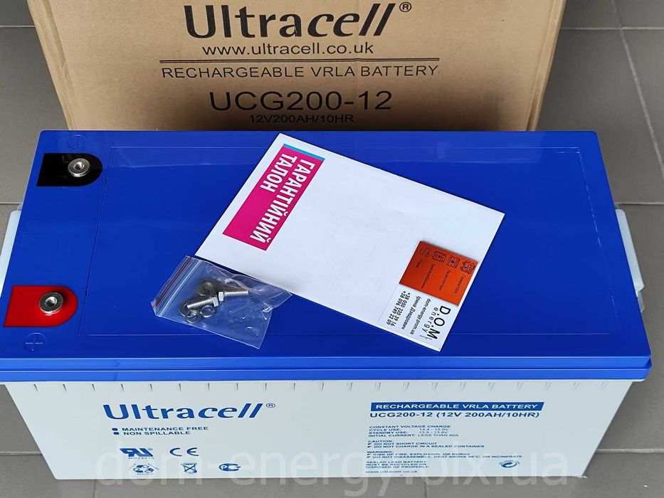 Аккумулятор гелевый UCG 200-12 V В 200Ah Ач GEL Акумулятор для ИБП ДБЖ