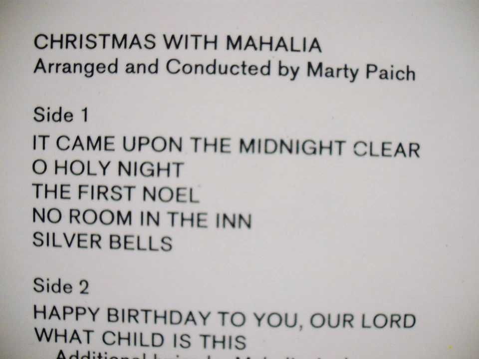 Mahalia Jackson – Christmas With Mahalia LP 1968 CBS - Holland