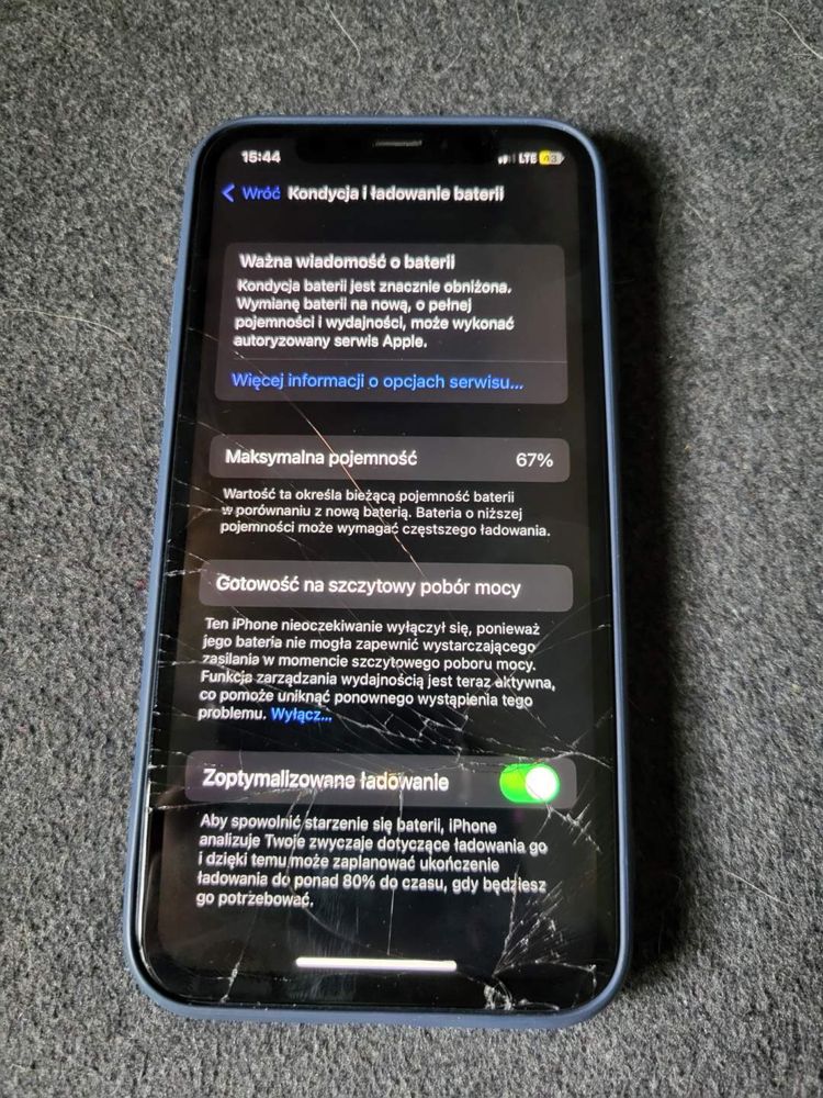 Iphone X 64gb zbity ekran