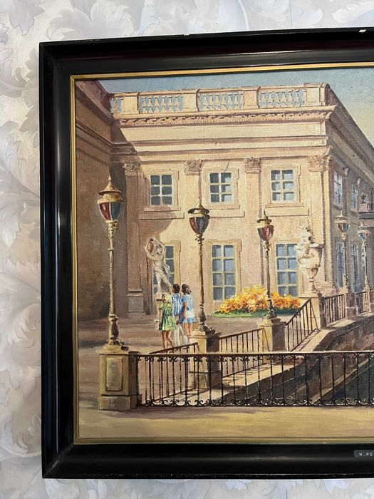 Obraz olej na płótnie Pałac na Wodzie Łazienki Włodzimierz Petrini