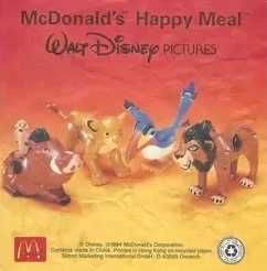 bonecos disney rei leao lion king timon pumba pvc livros bd McDonalds