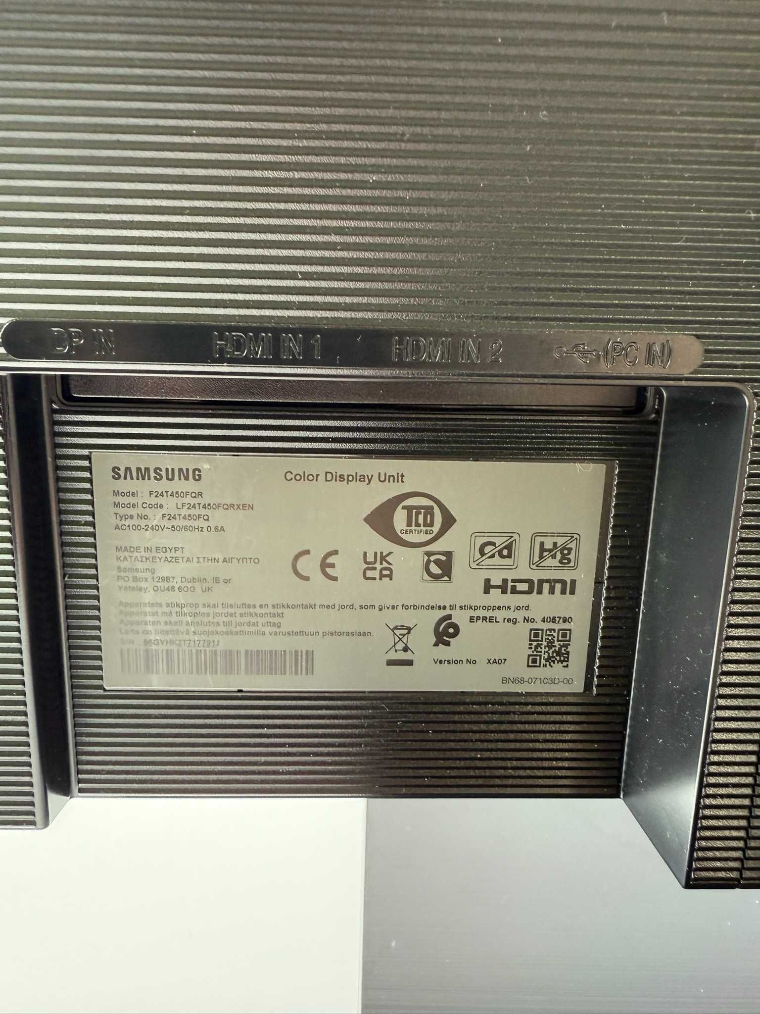 Monitor Samsung F24T450FQR 24” IPS Full HD 75Hz  regulowana wysokość