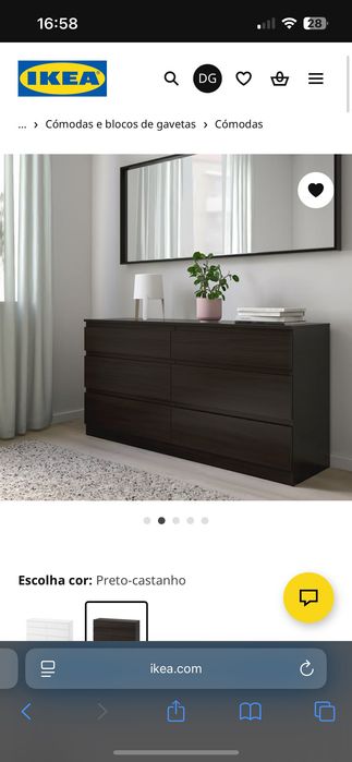 comoda kullen ikea - castanho