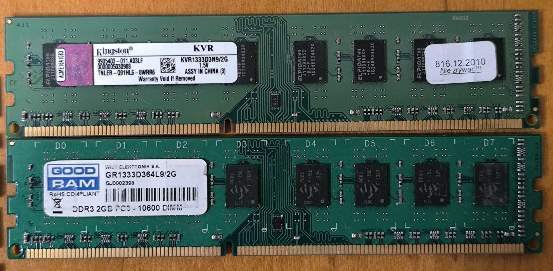 Pamięć do komputera DDR2  I  DDR3