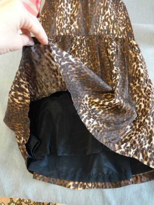 Красивая нарядная туника женское леопардовое платье 46 48 M L