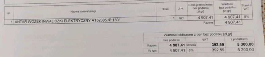 Wózek inwalidzki elektryczny Antar