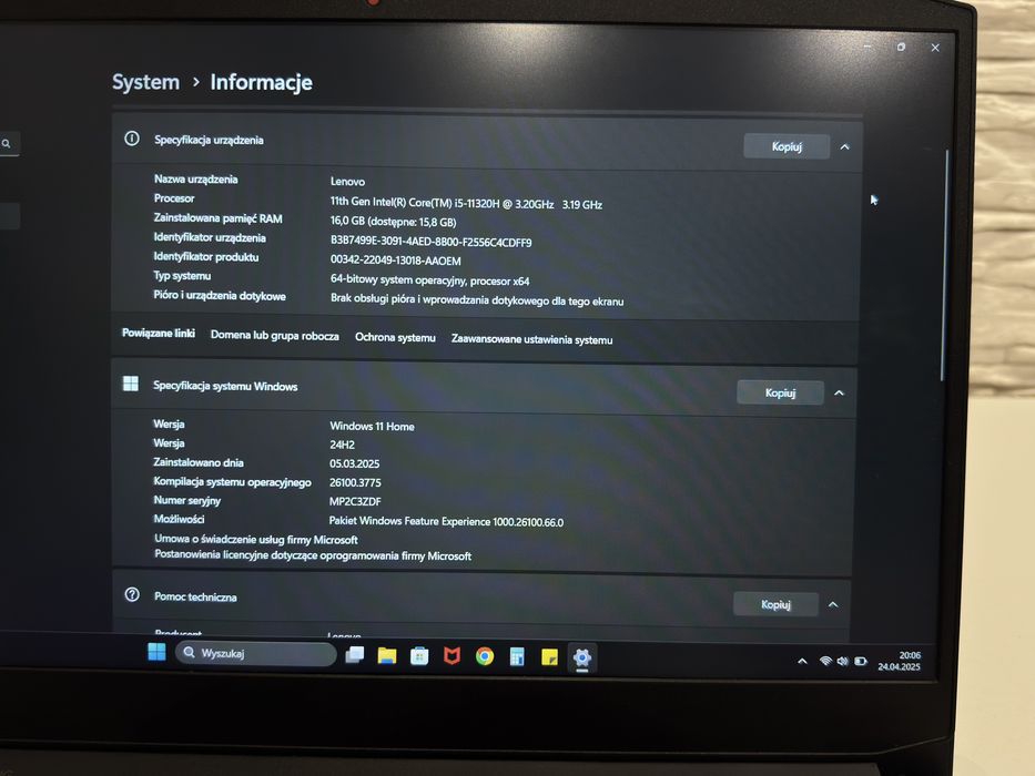 Lenovo IdeaPad Gaming 3 15IHU6 | i5-11320H | 16GB RAM | SSD 512GB
