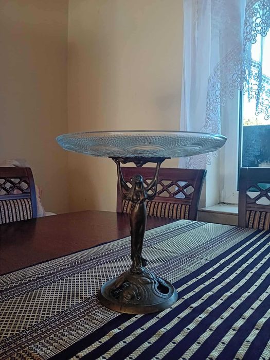 Patera kobieta mosiądz secesja znaki zodiaku PLEWKIEWICZ WARSZAWA !