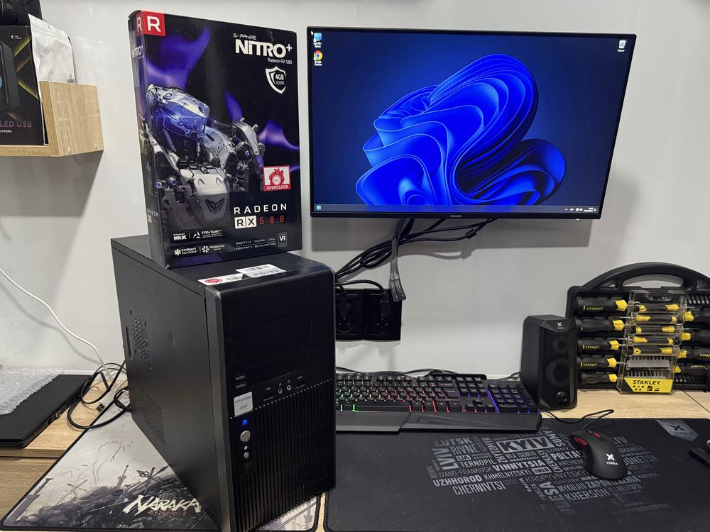 Компьютер вгровий intel i5  +16 gb ддр4+ssd 256+ Nitro RX 580