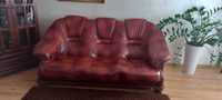 Sofa skórzana kalwaryjska plus dwa fotele