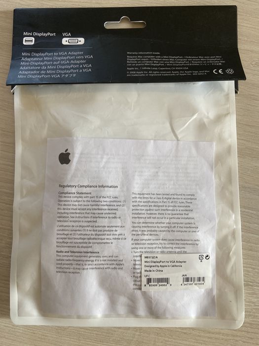 Mini DisplayPort to VGA Adapter