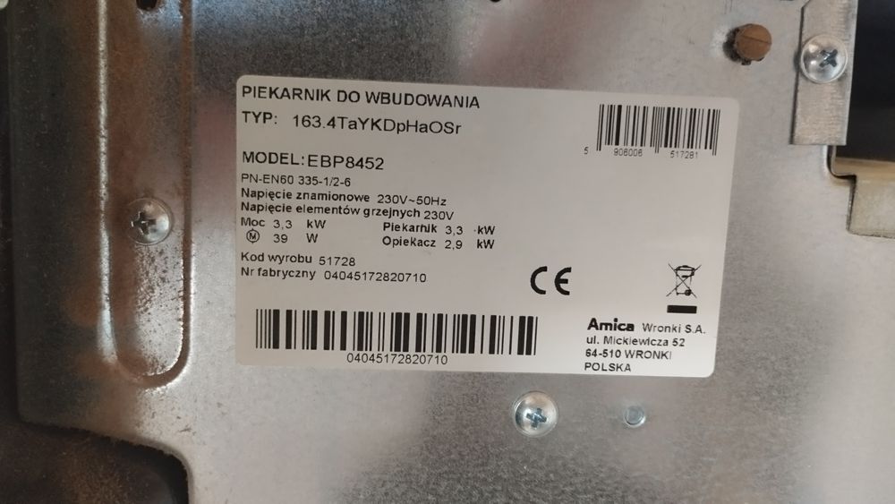 Piekarnik do zabudowy