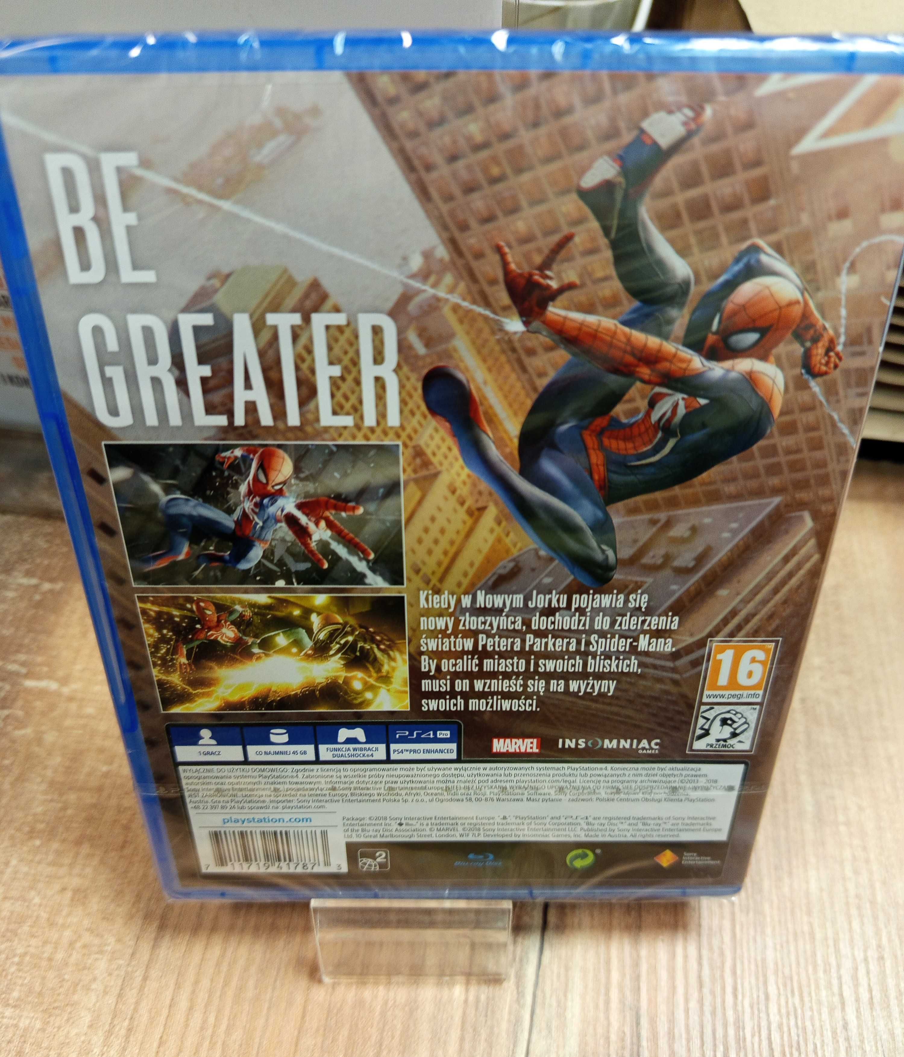 Marvel's Spider-Man PS4 nowa, Sklep/Wysyłka/Wymiana