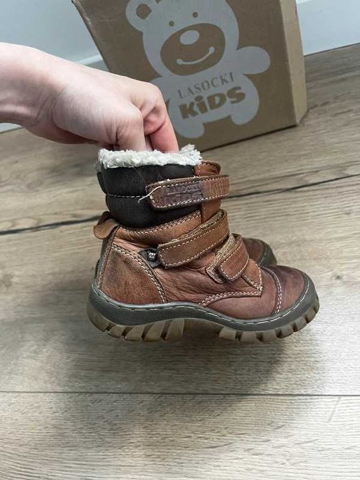 !Wyprzedaż! Brązowe buty kozaczki Lasocki kids 24