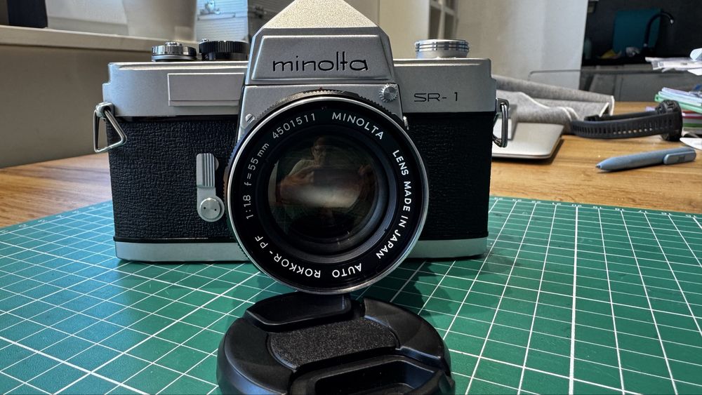 Minolta SR 1 + obiektyw Rokkor-PF 55 mm f/1.8 | stan idealny, Japonia