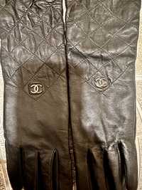 Оригинальные кожаные перчатки Chanel