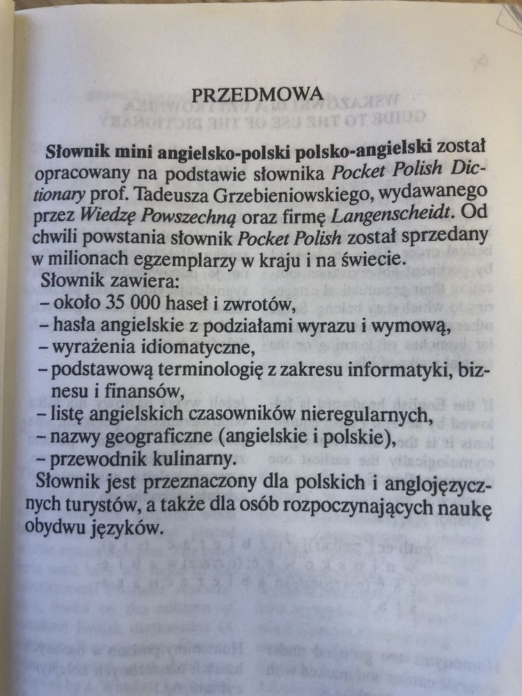 Słownik Mini angielsko-polski polsko-angielski