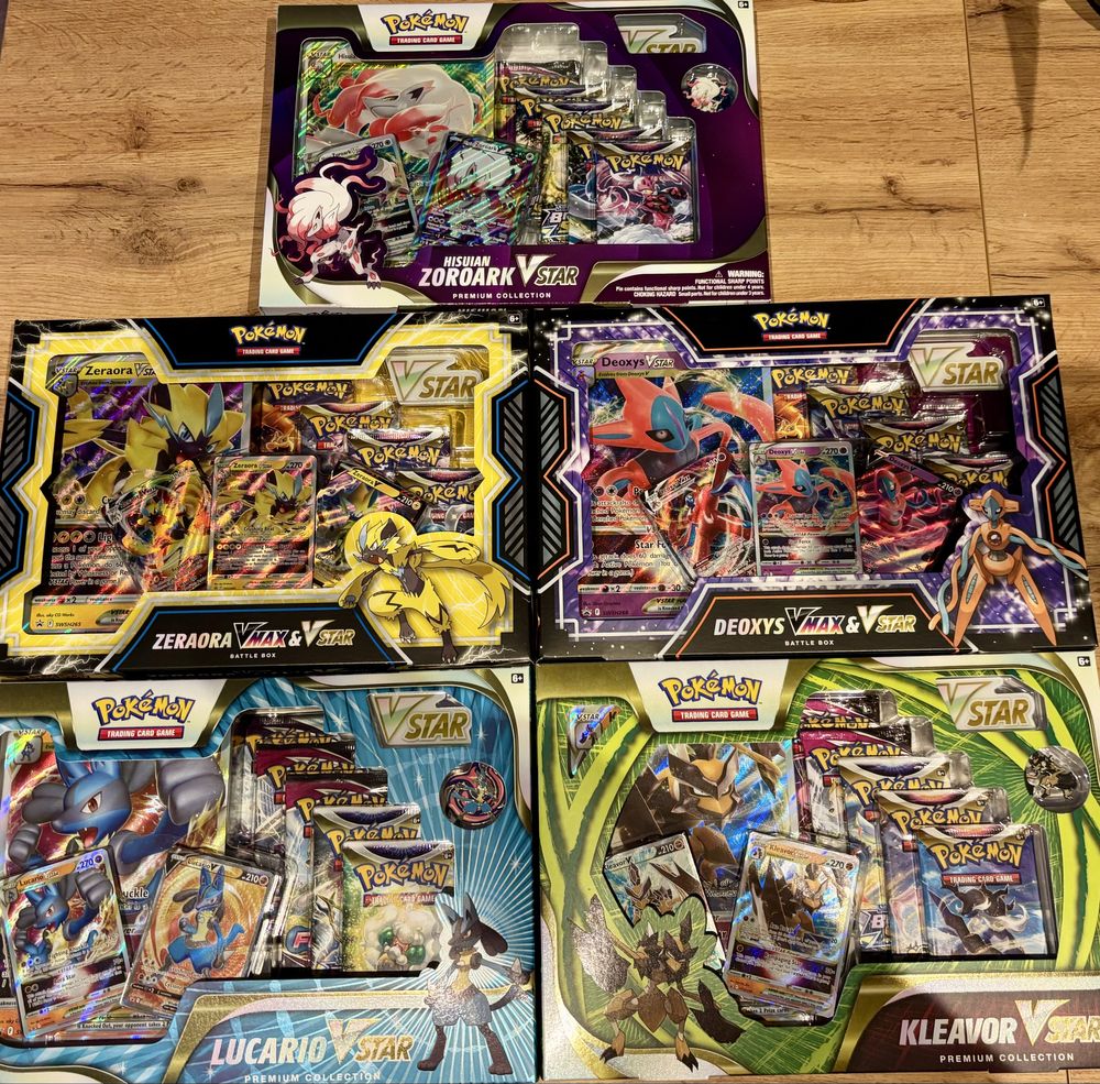 Pokemon -Zoroark, Kleavor, Lucario, Deoxis, Zeraora preço descrição