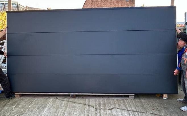 Brama garażowa, segmentowa, grafit, antracyt 450x225