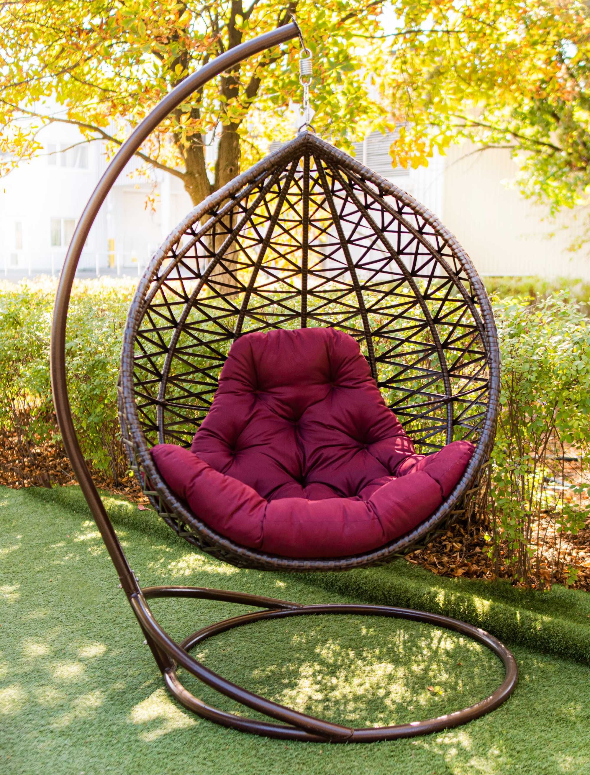 Кресло кокон плетёное Подвесная Садовая мебель из ротанга Kreslorotang
