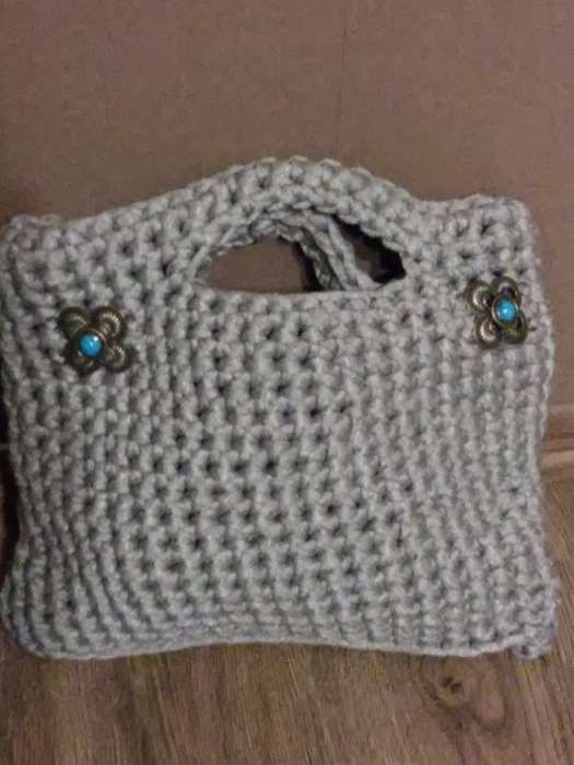 Duża szara torebka do ręki! Hit sezonu! Modny splot, na każdy sezon