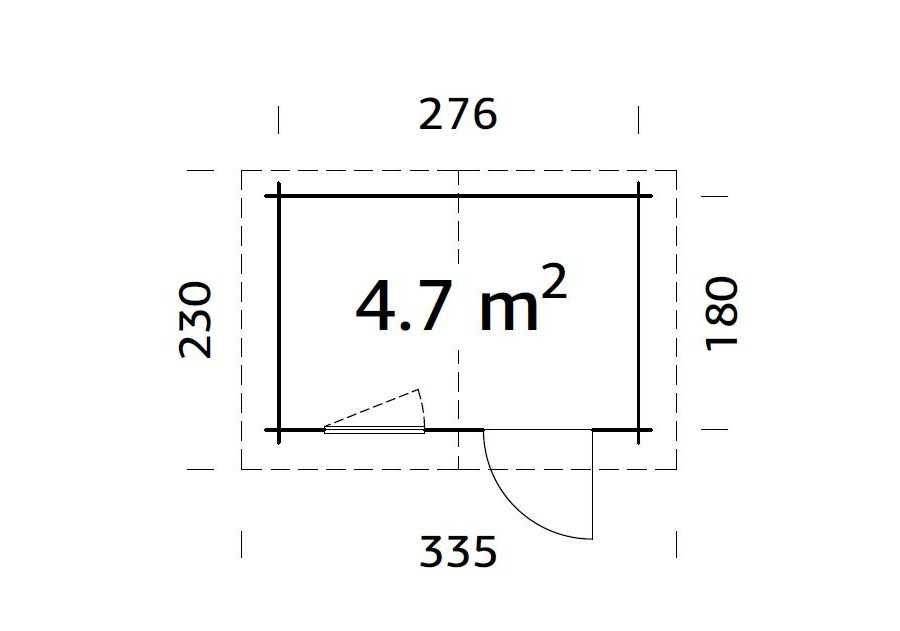 Domek narzędziowy drewniany ogrodowy szopka narzędziówka 2.96x2m 28mm