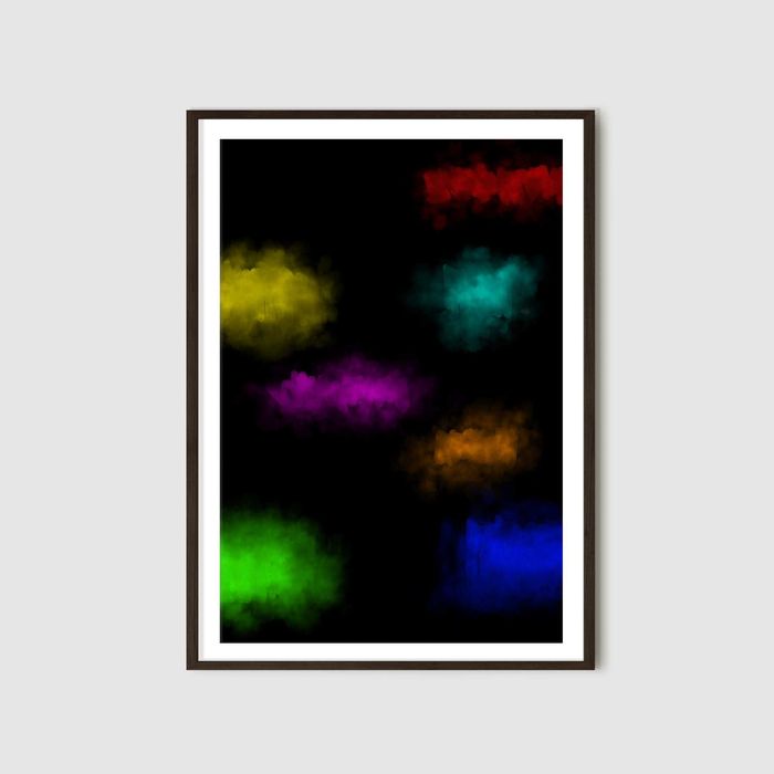 Plakat abstrakcyjny kolorowy A3 | Nowoczesna sztuka | Dekoracja wnętrz