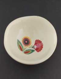 Vintage mała miseczka ceramika porcelit ludowe kwiaty