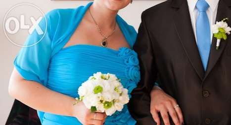 sukienka wizytowa idealna na wesele efektowna + szal