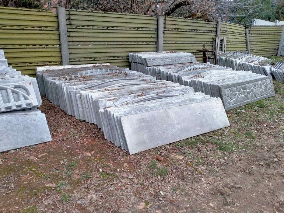 О! Бетонный забор - Секционный Еврозабор из бетона (Плиты 2-го Сорта)
