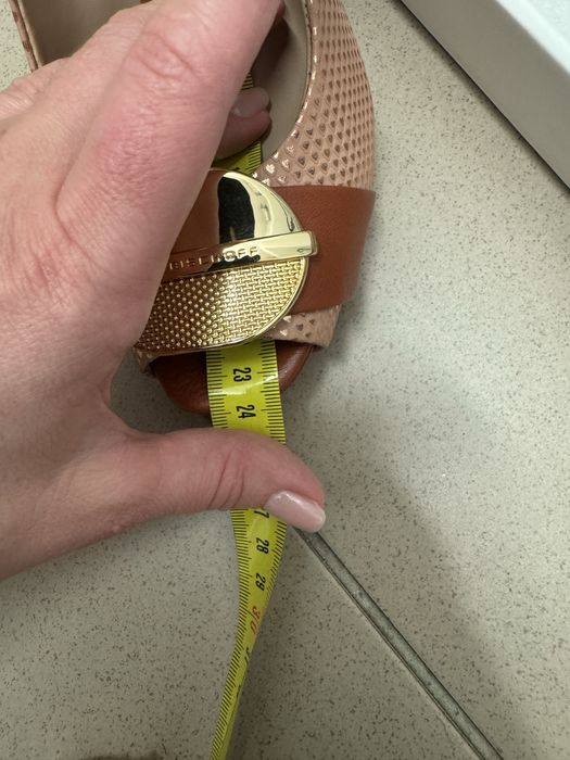 Buty koturny bezowe zlote 3i czółenka JORGE BISCHOFF