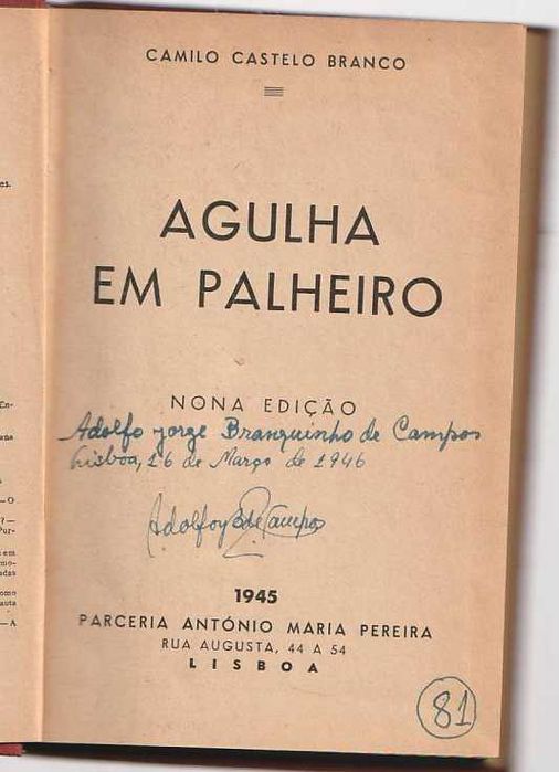 Agulha em palheiro-Camilo Castelo Branco