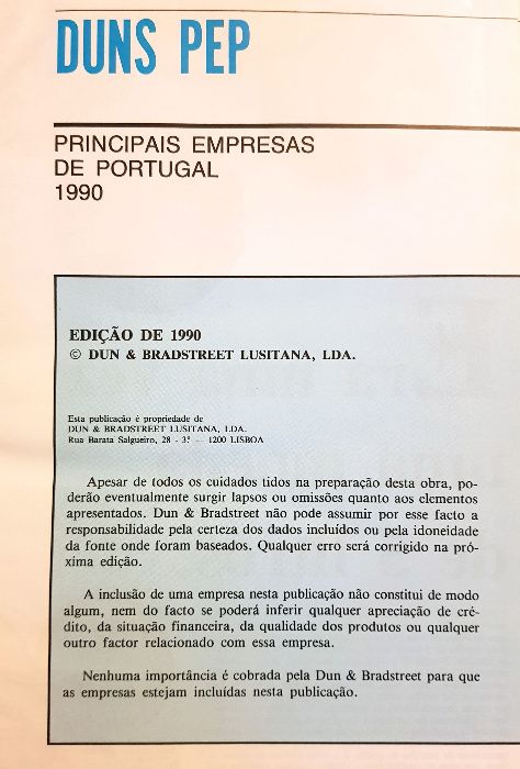 Principais Empresas de Portugal DUNS