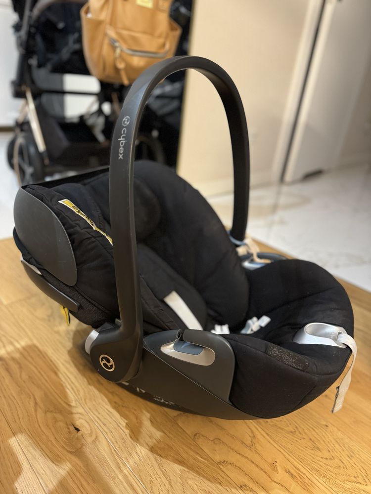 Cybex fotelik łupina cloud z sepia black nosidło czarne