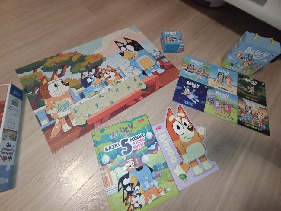 Bluey książki puzzle
