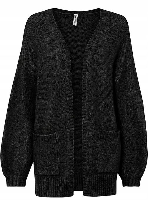 B.P.C sweter czarny bez zapięcia oversize ^36/38