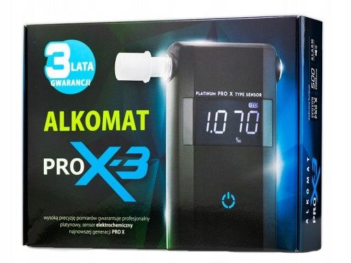 Alkomat PRO X-3 kalibracja 3 lata gwarancji serwis LEPSZY OD ELITE