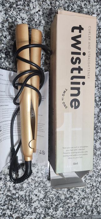 Prancha de cabelo fazer caracóis e alisa