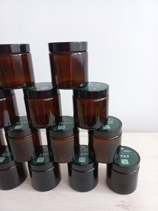 Szklane brązowe słoiczki  - 120 ml - 14 sztuk