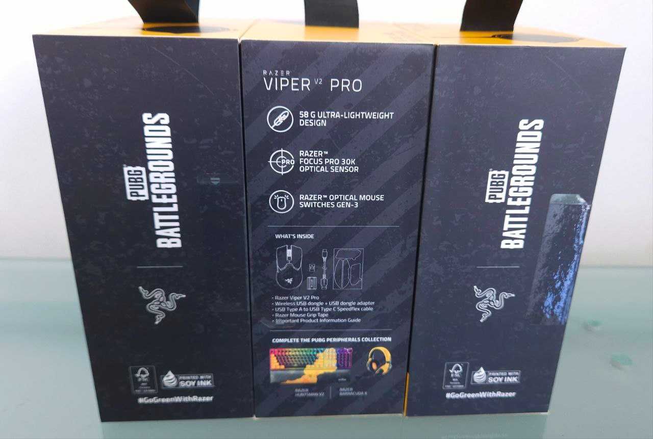 Razer Viper V2 Pro Wireless PUBG:BATTLEGROUNDS Edition миша мишка м