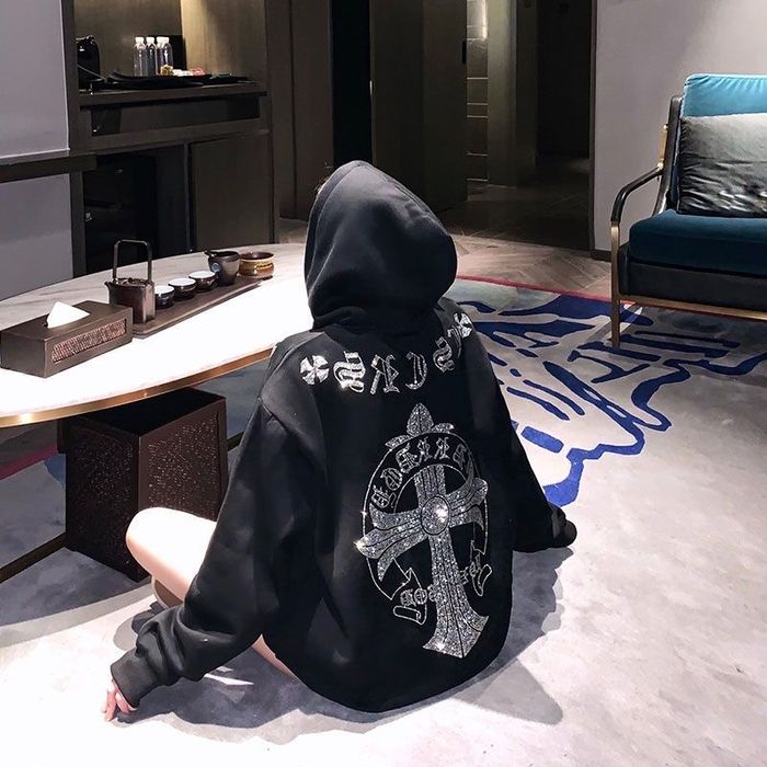 Худі chrome Hearts з блискітками