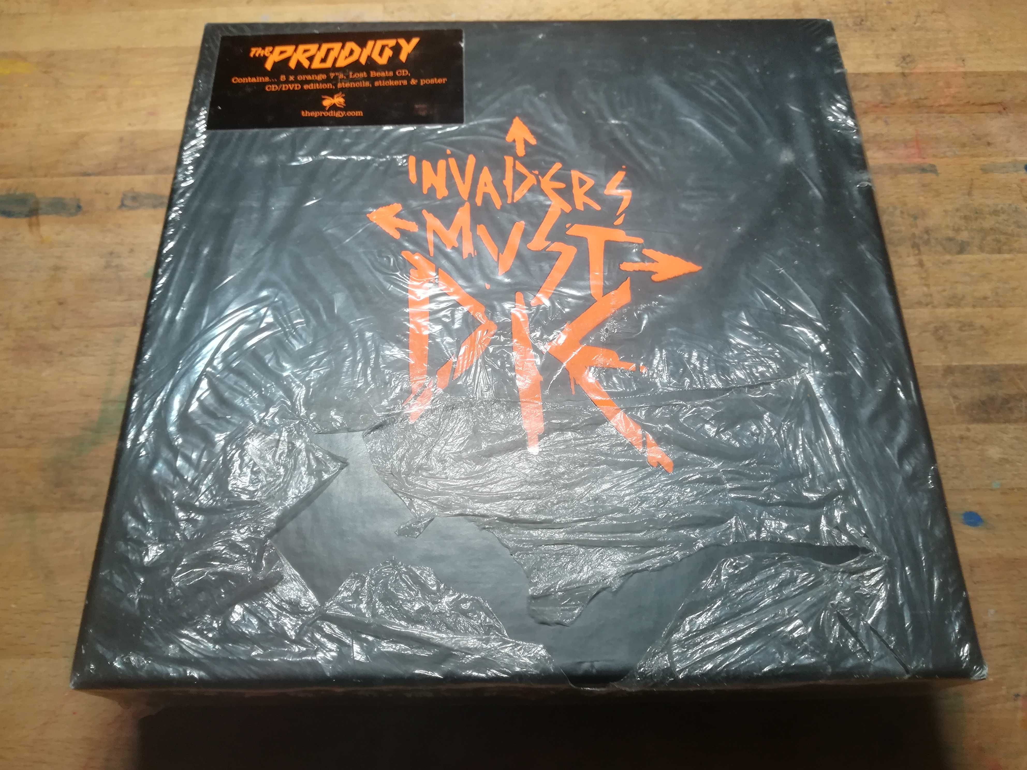 5 winyli The Prodigy – Invaders Must Die, Box Orange vinyls, cd, DVD!