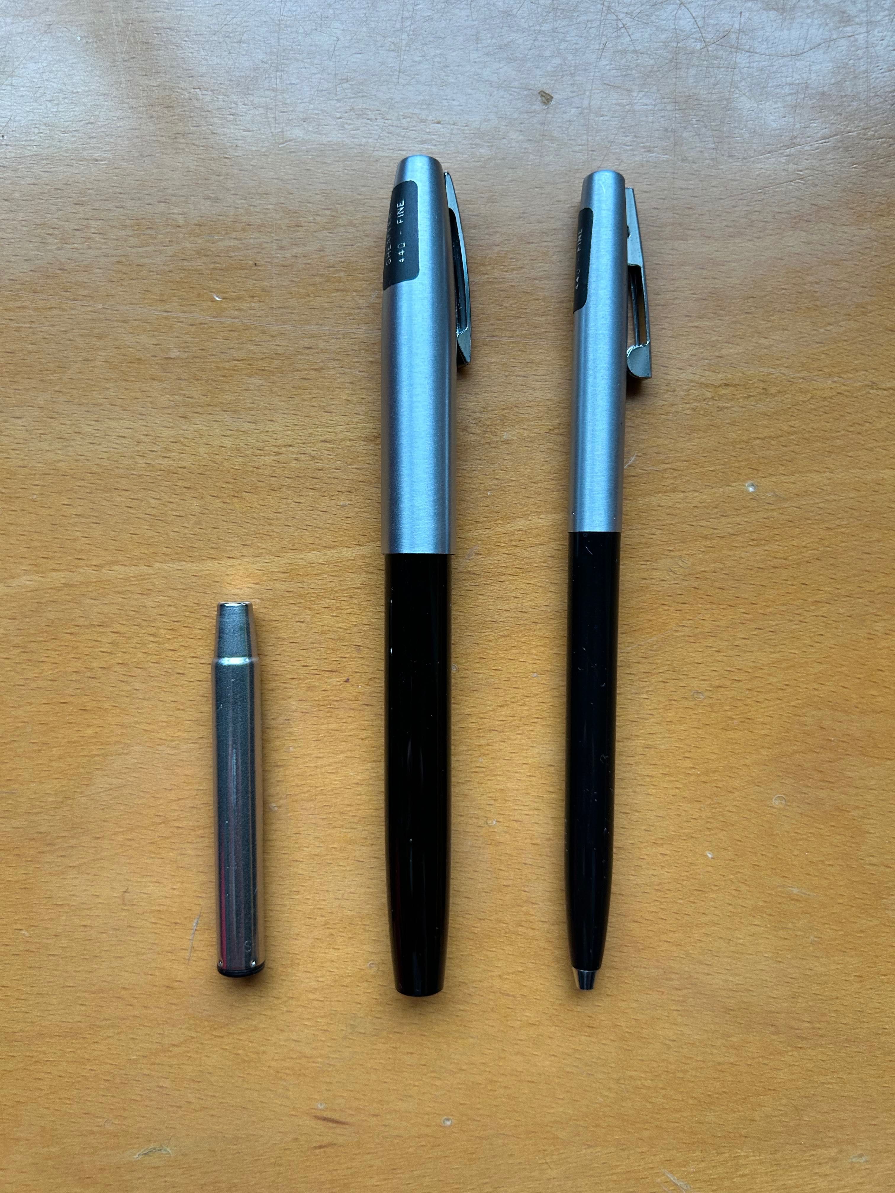 Sheaffer 440 Triumph Black C.T. Fine (F) Fountain Pen + Ballpoint