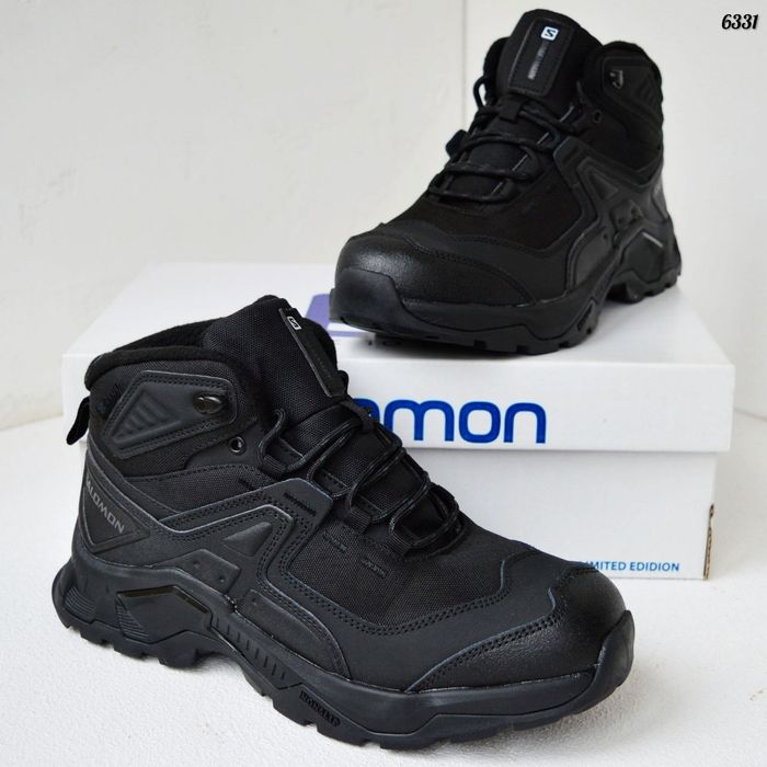 Salomon Gtx Black чорні термо кросівки чоловічі зимові саломон кроссов