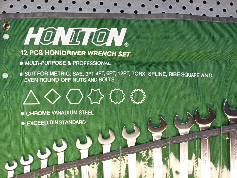 Klucze płasko-oczkowe 8-22mm 12el CrV Klucze torx klucze calowe klucze