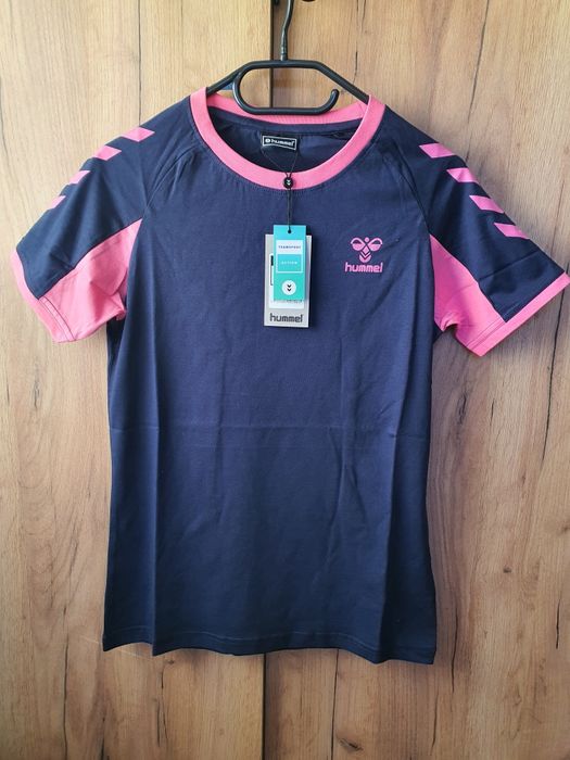 Koszulka bawełniana Hummel, damska, rozmiar XS, nowa w folii, kolekcja