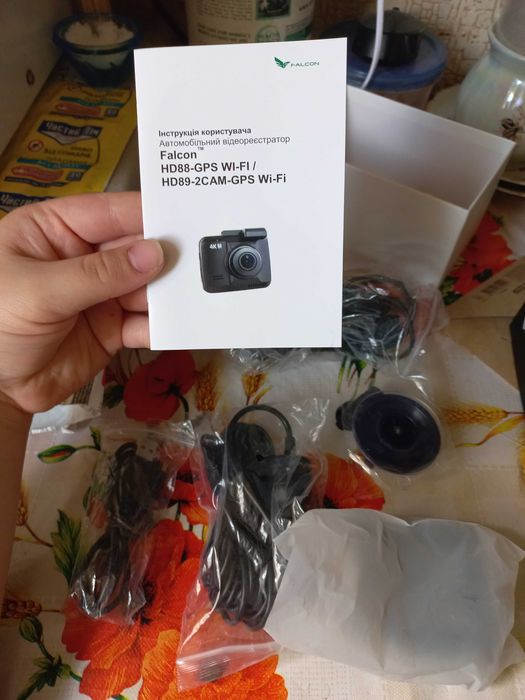 Відеореєстратор Falcon HD89-2CAM-GPS Wi-fi на дві камери