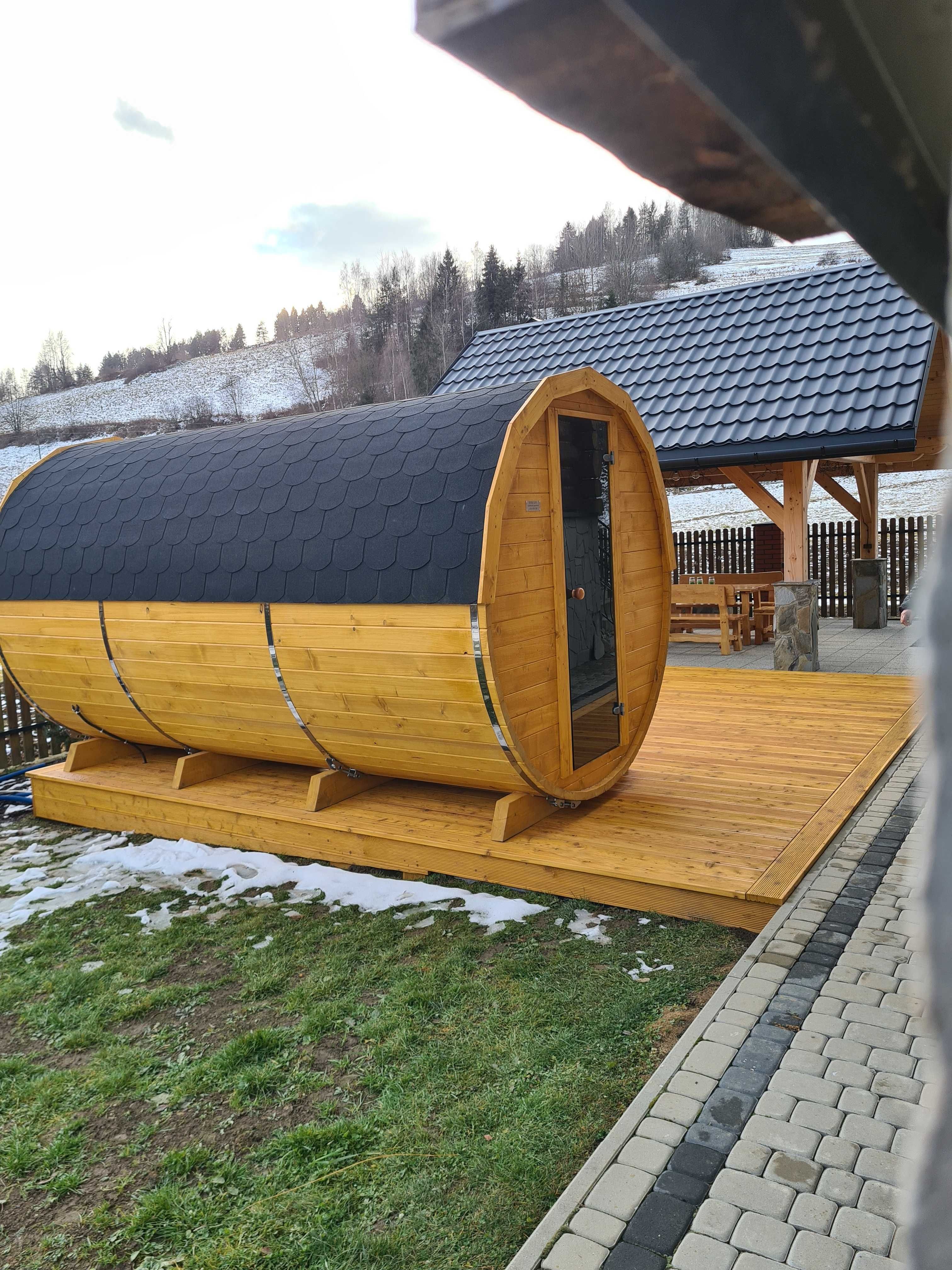 Sauna ogrodowa beczka 2,5m