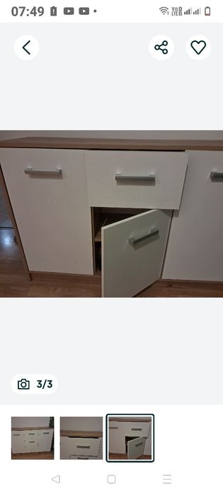 Biały regał komoda