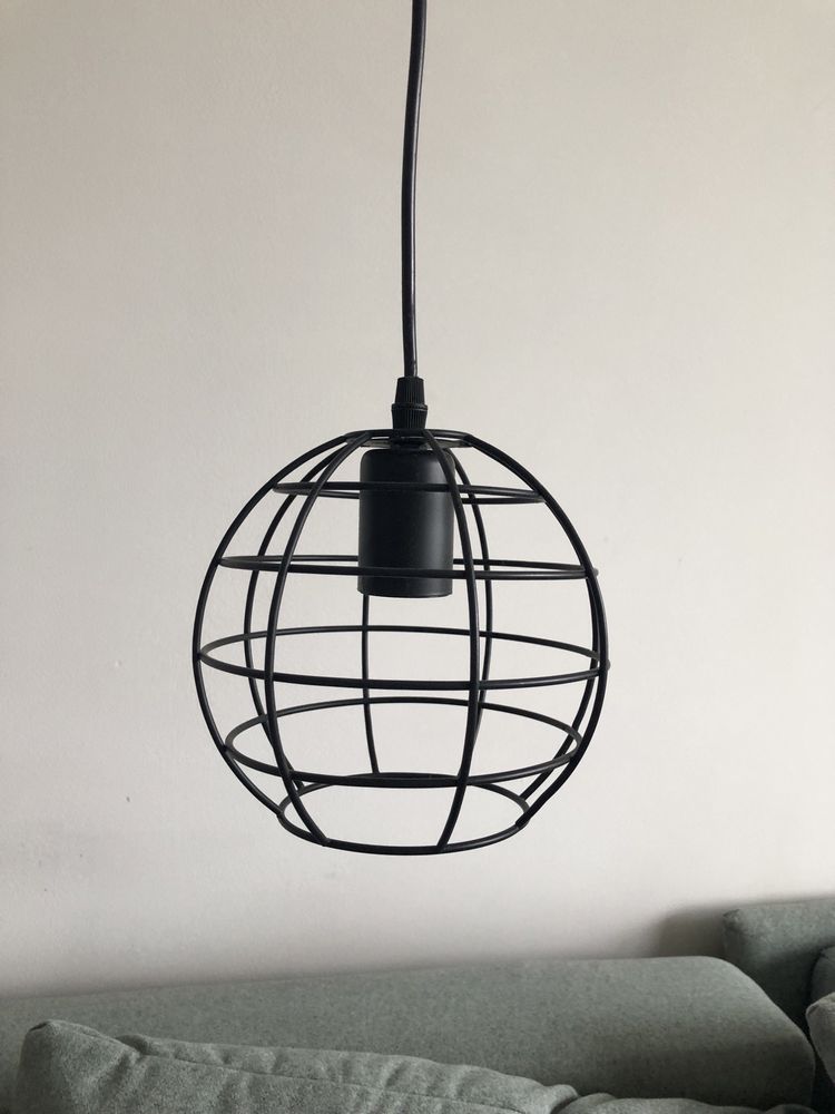 Lampa klatka metalowa